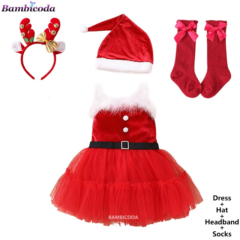 Fantasia Roupa de Natal Infantil Caru Store