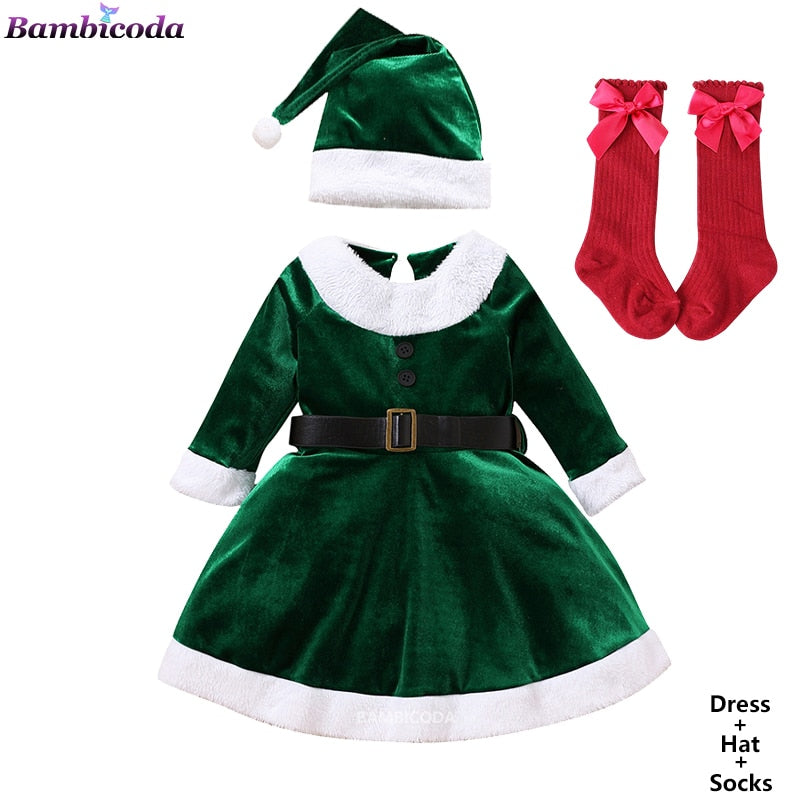 Fantasia Roupa de Natal Infantil Caru Store