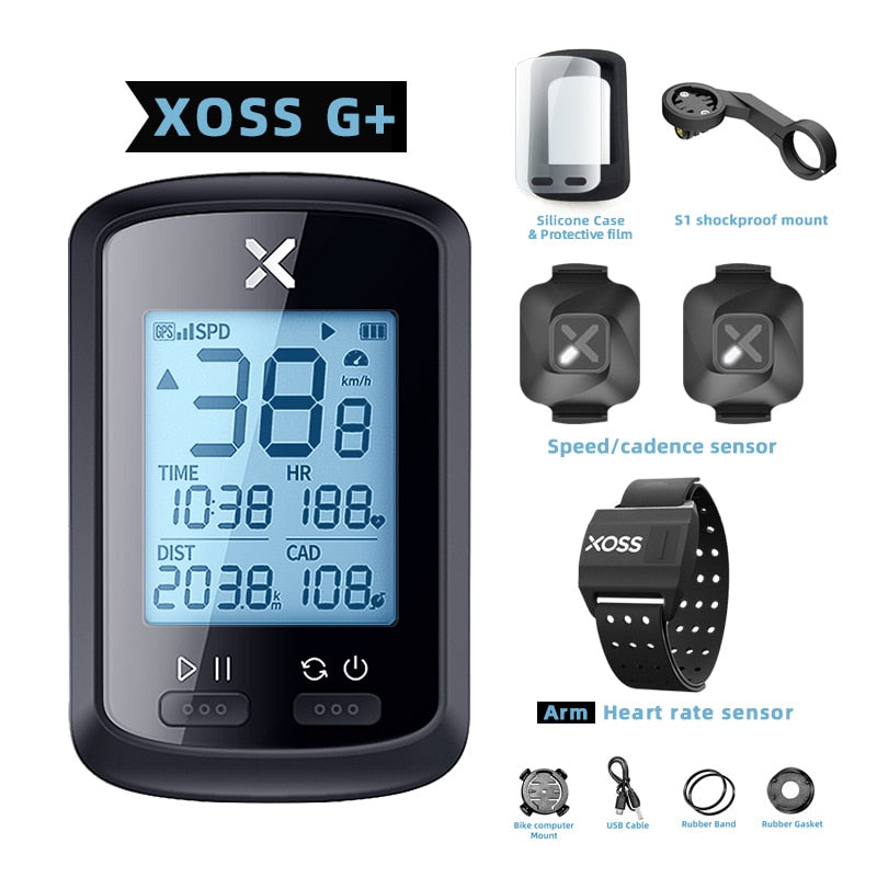 Ciclocomputador GPS velocímetro para bicicleta XOSS G plus G Caru Store