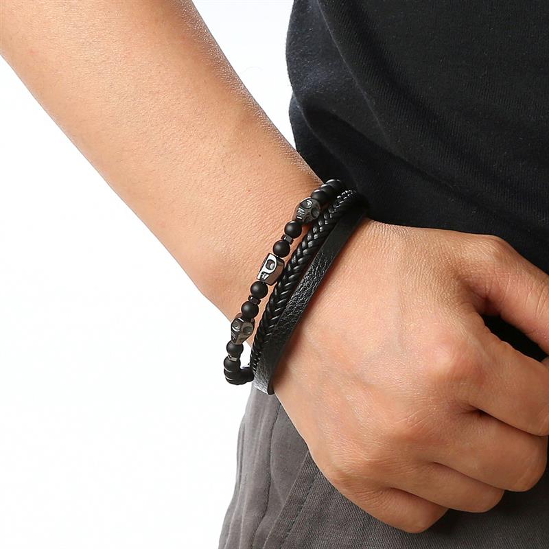 Pulseira de Couro de Alta Qualidade, para Homens Caru Store