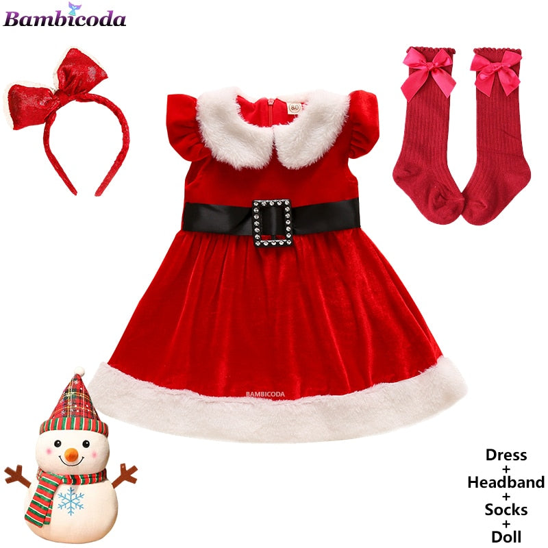 Vestido de Natal - 1 a 6 anos Caru Store