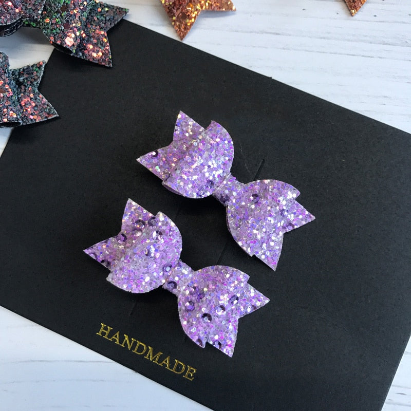 Laços para meninas com glitter - 2 peças Caru Store