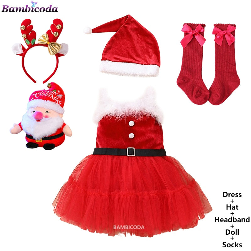 Fantasia Roupa de Natal Infantil Caru Store