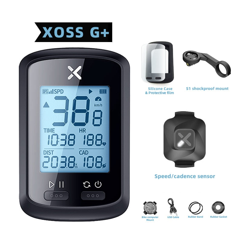 Ciclocomputador GPS velocímetro para bicicleta XOSS G plus G Caru Store