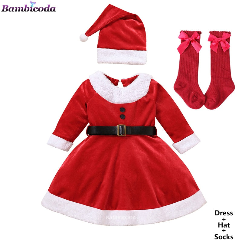 Fantasia Roupa de Natal Infantil Caru Store