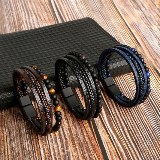 Pulseira de Couro de Alta Qualidade, para Homens Caru Store