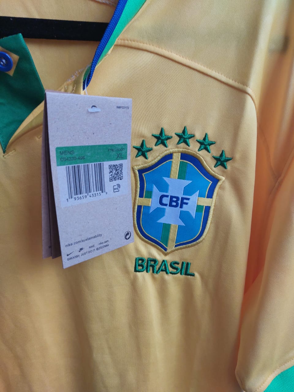Camisa Brasil Amarela P *** pronta entrega *** Caru Store